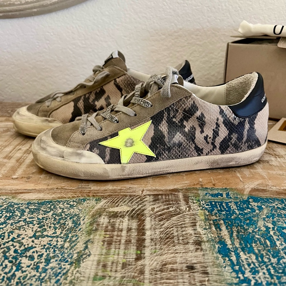 Golden Goose Super-Star Penstar Python Print Sneakers